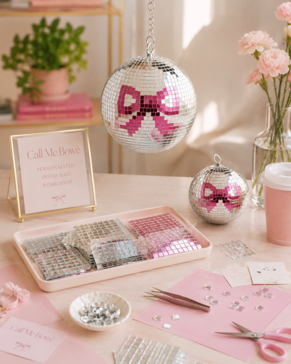 🎀 Disco Bow Ball Workshop ✨